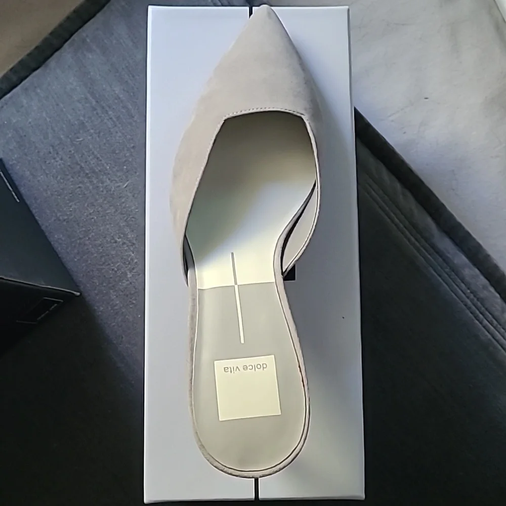 Dolce Vita Mules Rhyme Grey Suede Size 9.5 NIB - Picture 7 of 10